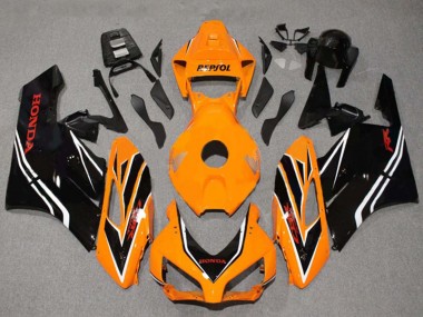 2004-2005 Honda CBR1000RR Motorcycle Fairings - Orange White Glossy Black Stripe Canada Websites