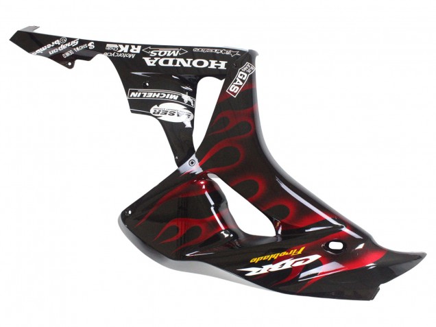 2006-2007 Honda CBR1000RR Motorcycle Fairings - Glossy Black Yellow Red Flame Canada Websites