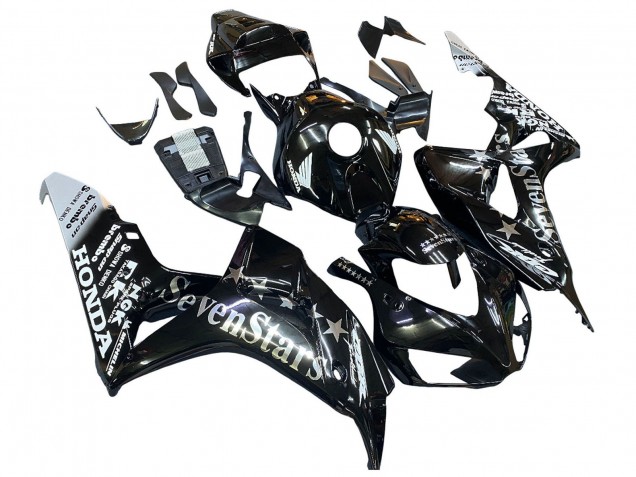 2006-2007 Honda CBR1000RR Motorcycle Fairings - Glossy Black Gold SevenStars Canada Websites