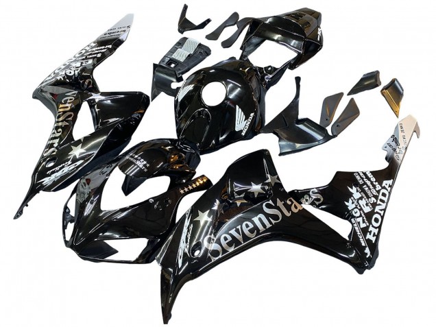2006-2007 Honda CBR1000RR Motorcycle Fairings - Glossy Black Gold SevenStars Canada Websites
