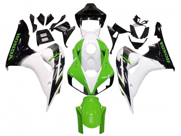 2006-2007 Honda CBR1000RR Motorcycle Fairing - White Green Glossy Black Canada Websites