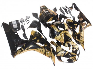 2006-2007 Honda CBR1000RR Motorcycle Fairings - Gold Glossy Black Canada Websites
