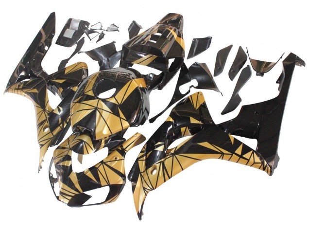 2006-2007 Honda CBR1000RR Motorcycle Fairings - Gold Glossy Black Canada Websites