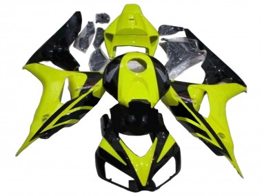 2006-2007 Honda CBR1000RR Motorcycle Fairings - Green Glossy Black Geometric Canada Websites