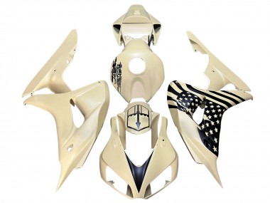 2006-2007 Honda CBR1000RR Motorcycle Fairings - Cream Black Canada Websites