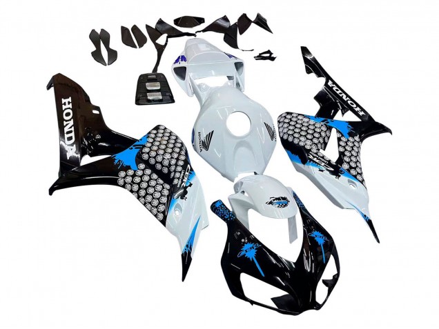 2006-2007 Honda CBR1000RR Motorcycle Fairing - White Blue Glossy Black Canada Websites