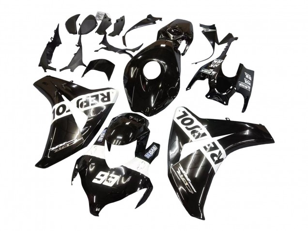 2008-2011 Honda CBR1000RR Motorcycle Fairings - Glossy Black White Repsol 93 Canada Websites