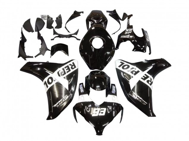 2008-2011 Honda CBR1000RR Motorcycle Fairings - Glossy Black White Repsol 93 Canada Websites