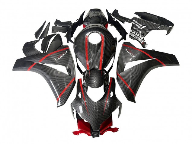 2008-2011 Honda CBR1000RR Motorcycle Fairings - Black Carbon Fiber Red Canada Websites