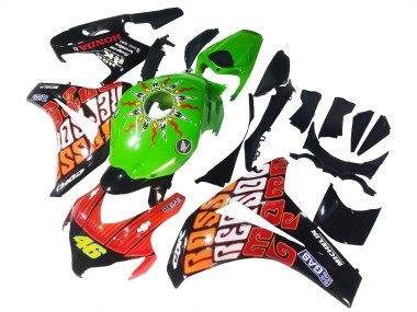 2008-2011 Honda CBR1000RR Motorcycle Fairings - Green Orange Glossy Black Rossi Michelin 46 Canada Websites