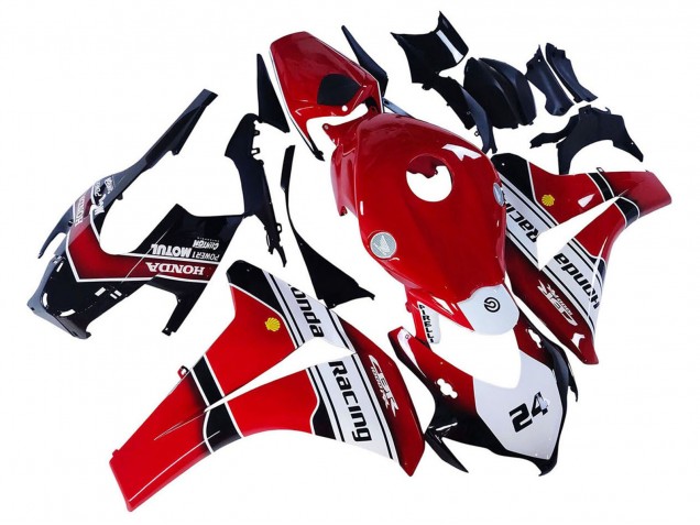 2008-2011 Honda CBR1000RR Motorcycle Fairings - White Red Glossy Black Racing 24 Canada Websites