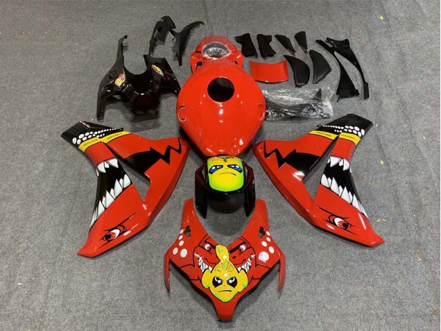 2008-2011 Honda CBR1000RR Motorcycle Fairings - Red Yellow Glossy Black Shark Canada Websites