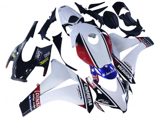 2008-2011 Honda CBR1000RR Motorcycle Fairings - White Red Blue Black Star Lee Carrera Canada Websites