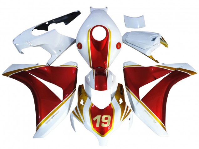2008-2011 Honda CBR1000RR Motorcycle Fairings - White Red Gold 19 Canada Websites