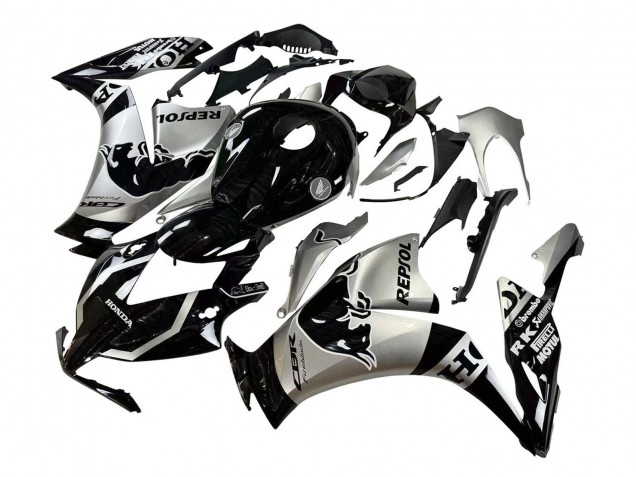 2012-2016 Honda CBR1000RR Motorcycle Fairings - Silver Glossy Black Repsol Red Bull Canada Websites