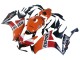 2012-2016 Honda CBR1000RR Motorcycle Fairings - Orange White Red Repsol Canada Websites