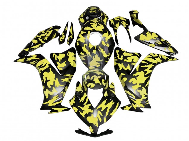 2012-2016 Honda CBR1000RR Motorcycle Fairings - Yellow Grey Black Camouflage Canada Websites