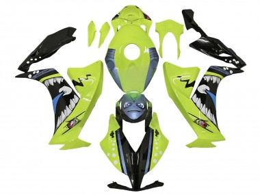 2012-2016 Honda CBR1000RR Motorcycle Fairings - Light Green Blue Glossy Black Shark Canada Websites