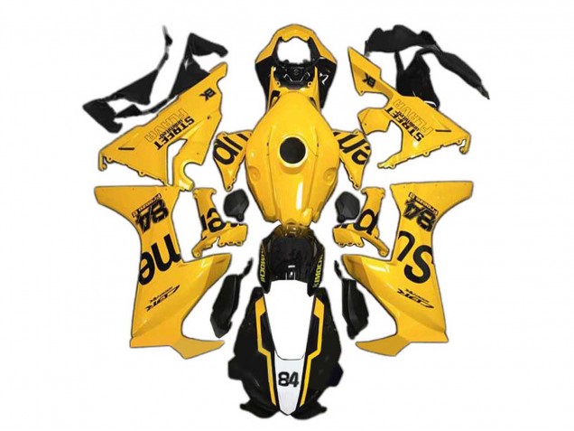 2017-2023 Honda CBR1000RR Motorcycle Fairings - Yellow Glossy Black Supreme 84 Canada Websites