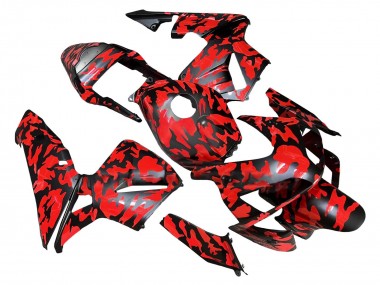 2003-2004 Honda CBR600RR Motorcycle Fairings - Black Red Grey Camouflage Canada Websites