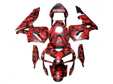 2003-2004 Honda CBR600RR Motorcycle Fairings - Black Red Grey Camouflage Canada Websites