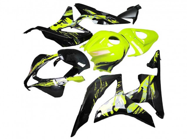 2007-2008 Honda CBR600RR Motorcycle Fairings - Yellow Glossy Black Canada Websites