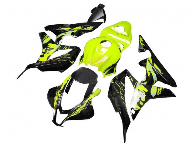 2007-2008 Honda CBR600RR Motorcycle Fairings - Yellow Glossy Black Canada Websites