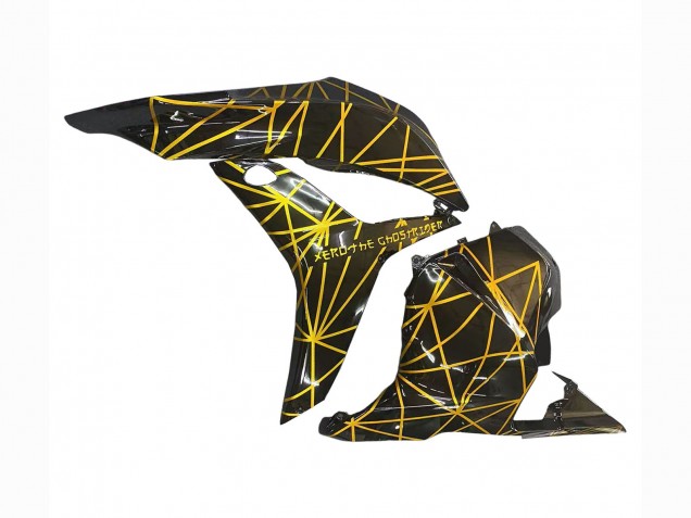 2009-2012 Honda CBR600RR Motorcycle Fairings - Gold Glossy Black Canada Websites