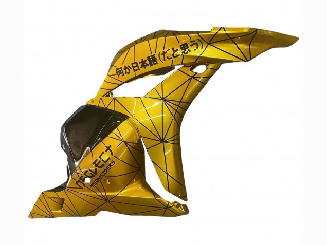2009-2012 Honda CBR600RR Motorcycle Fairings - Gold Glossy Black Canada Websites