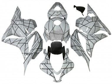 2009-2012 Honda CBR600RR Motorcycle Fairings - White Grey Black Lines Canada Websites