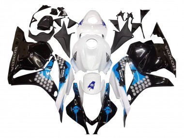 2009-2012 Honda CBR600RR Motorcycle Fairings Kit - White Blue Glossy Black Canada Websites