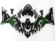 2004-2005 Kawasaki ZX10R Motorcycle Fairings - Black with Green Flame Ninja Canada Websites