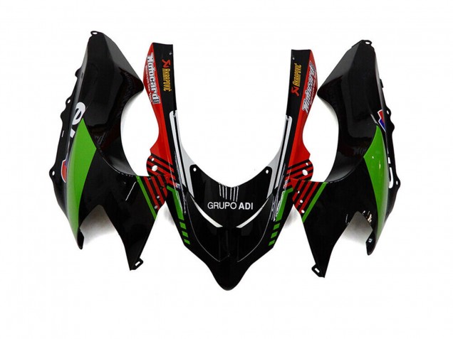 2004-2005 Kawasaki ZX10R Motorcycle Fairings - White Black Green Elf Canada Websites