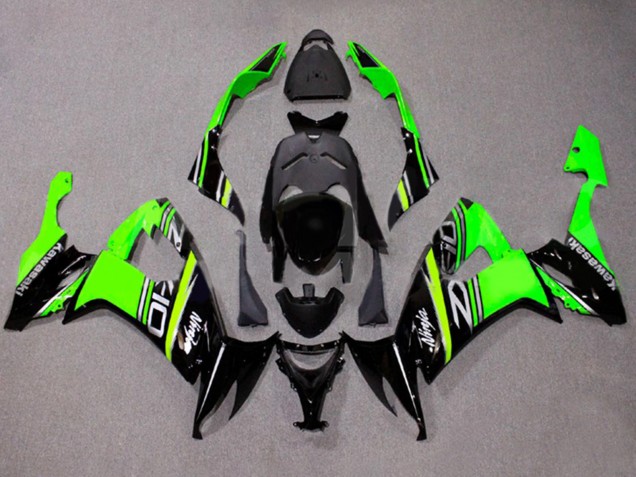 2008-2010 Kawasaki ZX10R Motorcycle Fairings - Green White Glossy Black Canada Websites