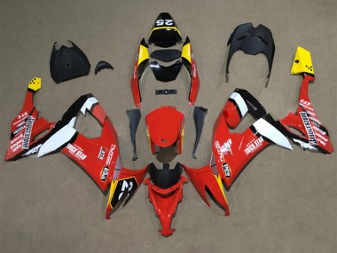 2008-2010 Kawasaki ZX10R Motorcycle Fairings - Red Yellow White Black Canada Websites