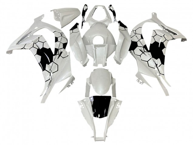 2008-2010 Kawasaki ZX10R Motorcycle Fairings - White Black Canada Websites