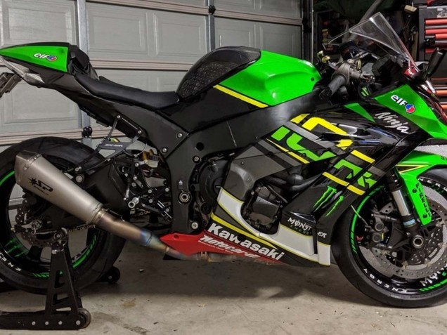 2011-2015 Kawasaki ZX10R Motorcycle Fairings - Green Yellow Black White Elf Monster Canada Websites