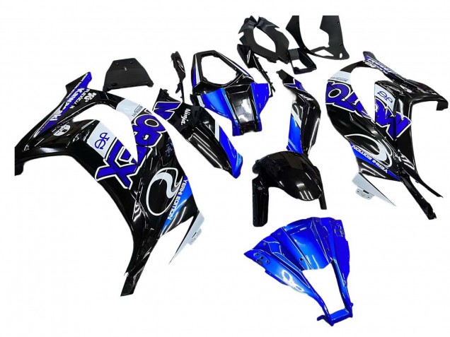 2011-2015 Kawasaki ZX10R Motorcycle Fairings - Blue White Glossy Black Canada Websites