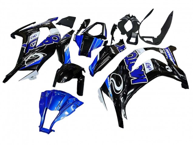 2011-2015 Kawasaki ZX10R Motorcycle Fairings - Blue White Glossy Black Canada Websites