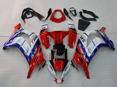 2011-2015 Kawasaki ZX10R Motorcycle Fairings - White Blue Red Black SBK Maxxis Canada Websites