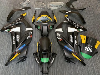2011-2015 Kawasaki ZX10R Motorcycle Fairings - Matte Black White Yellow Green Elf Trick Star Frtr 100 Canada Websites