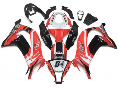 2011-2015 Kawasaki ZX10R Motorcycle Fairings - White Red Glossy Black Pedercini 84 Canada Websites