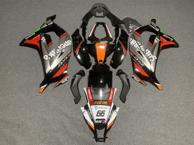 2011-2015 Kawasaki ZX10R Motorcycle Fairings - White Orange Black Mahi Elf 66 Superbike Canada Websites
