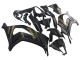 2011-2015 Kawasaki ZX10R Motorcycle Fairings - Matte Black Gold Snow Elf Canada Websites