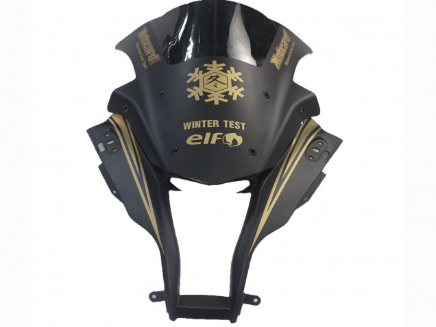 2011-2015 Kawasaki ZX10R Motorcycle Fairings - Matte Black Gold Snow Elf Canada Websites