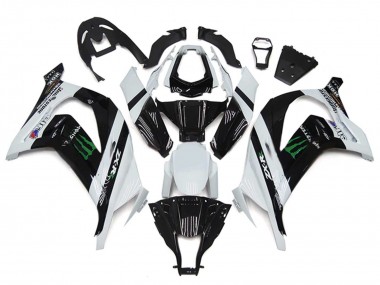 2011-2015 Kawasaki ZX10R Motorcycle Fairings - White Glossy Black Green Monster Canada Websites
