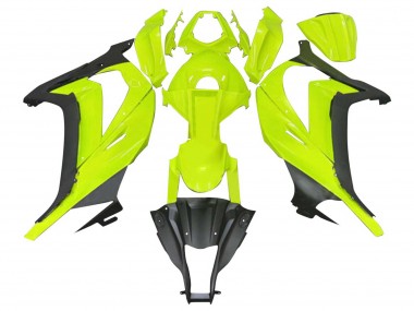 2011-2015 Kawasaki ZX10R Motorcycle Fairings - Fluorescent Green Matte Black Canada Websites