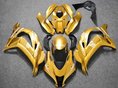 2016-2020 Kawasaki ZX10R Motorcycle Fairings - Gold White Canada Websites