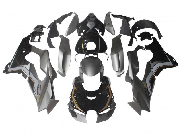2021-2025 Kawasaki ZX10R Motorcycle Fairings - Black Grey Gold Canada Websites