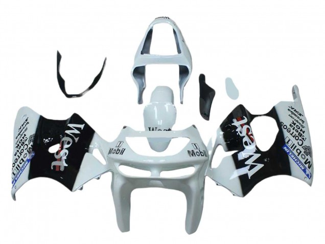 1998-1999 Kawasaki ZX6R Motorcycle Fairings - White Black West Mobil Canada Websites